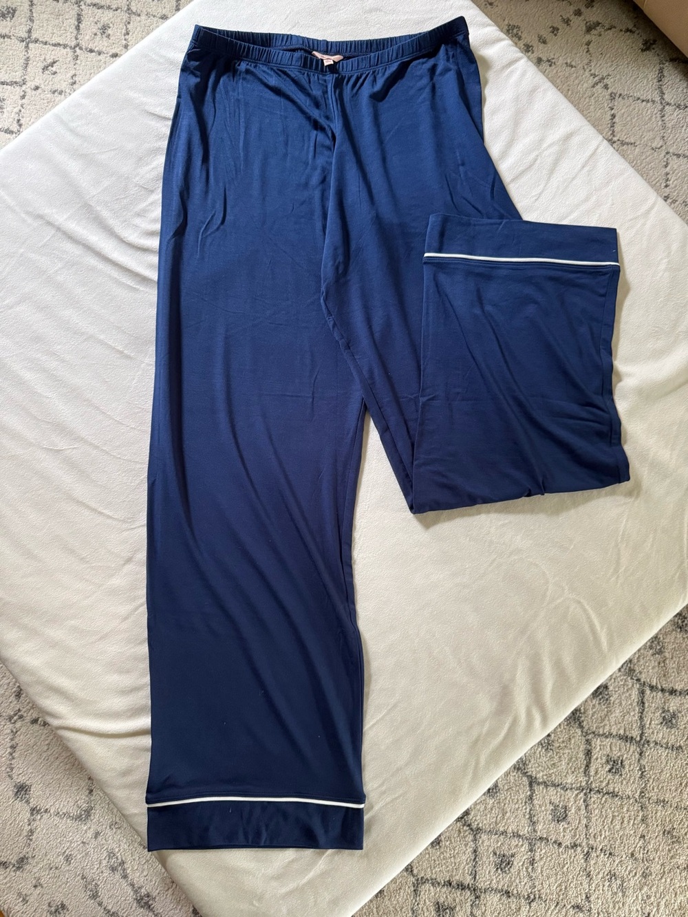 Anthropologie, Eberjey Navy Lounge Pants with White Tag Detail